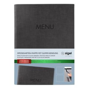 Étlaptartó, A5, keményfedeles, SIGEL, antracit