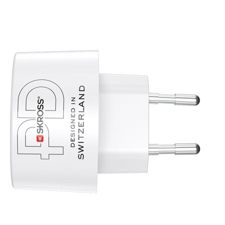 Hálózati töltő, 1xUSB-A, 1xUSB-C, PD, 45W, GaN, USB-C kábel, SKROSS 3 Hálózati töltők
