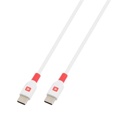 Töltőkábel, USB-C/USB-C, 2m, SKROSS, fehér 1 SKROSS