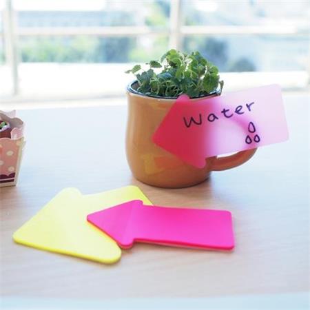 Jelölőcímke, nyíl, műanyag, 2x30lap, 76x50mm, STICK N, neon színek 3 Jelölőcímkék