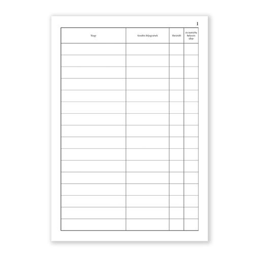 Soros (folyószámos) iktatókönyv 100 lapos A/4 álló 1 Soros (folyószámos) iktatókönyv 100 lapos A/4 álló