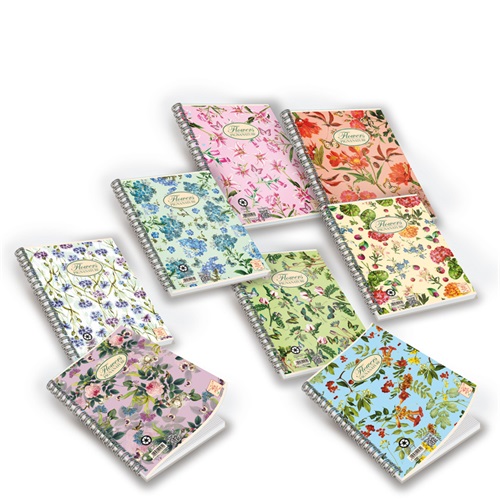 Spirálfüzet Pigna Nature Flowers A/4 120 lapos mikroperforált kockás 2 Spirálfüzet Pigna Nature Flowers A/4 120 lapos mikroperforált kockás - Image 2