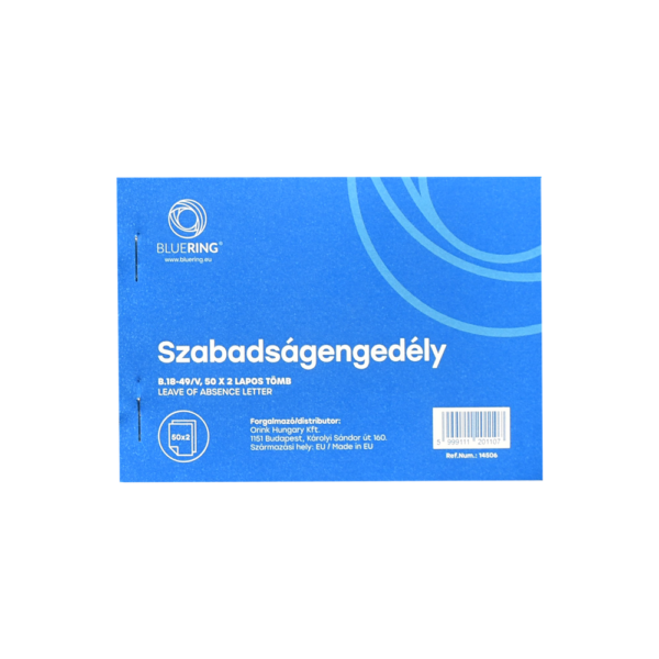 Szabadsagengedely 50x2lapos B18 49V Bluering i263120