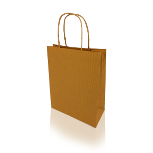 Sodrottfüles papírtáska 185x240mm 80mm talp S méret 250 db/doboz, bordázott barna