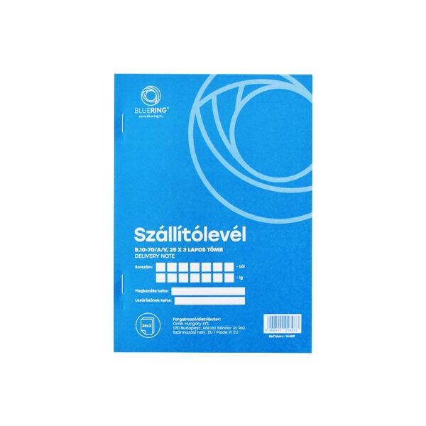 Szallitolevel A5 25x3lapos B 10 70 A V Bluering i512795