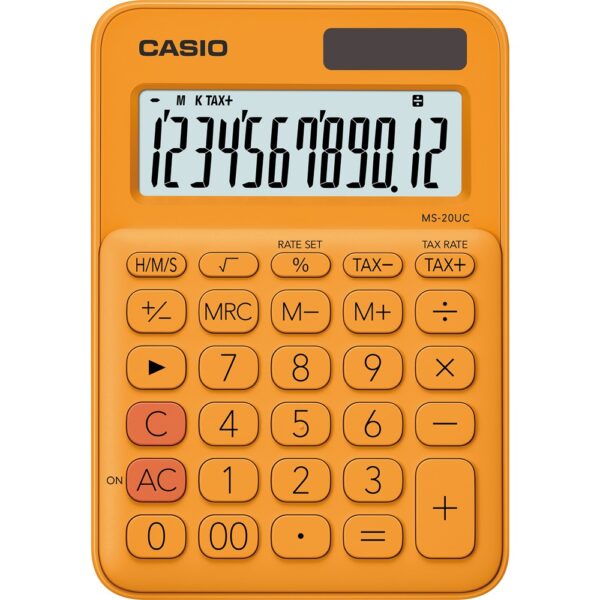 Szamologep asztali 12 digit Casio MS 20 UC narancssarga i203979