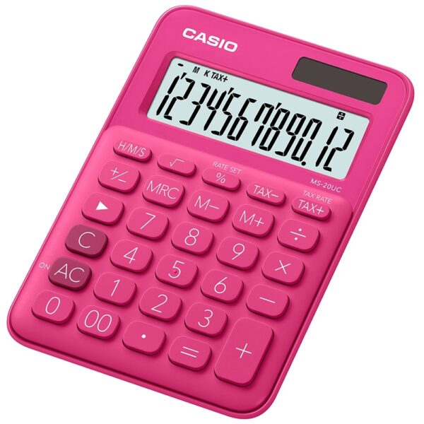 Szamologep asztali 12 digit nagy kijelzo Casio MS 20 UC magenta i591111