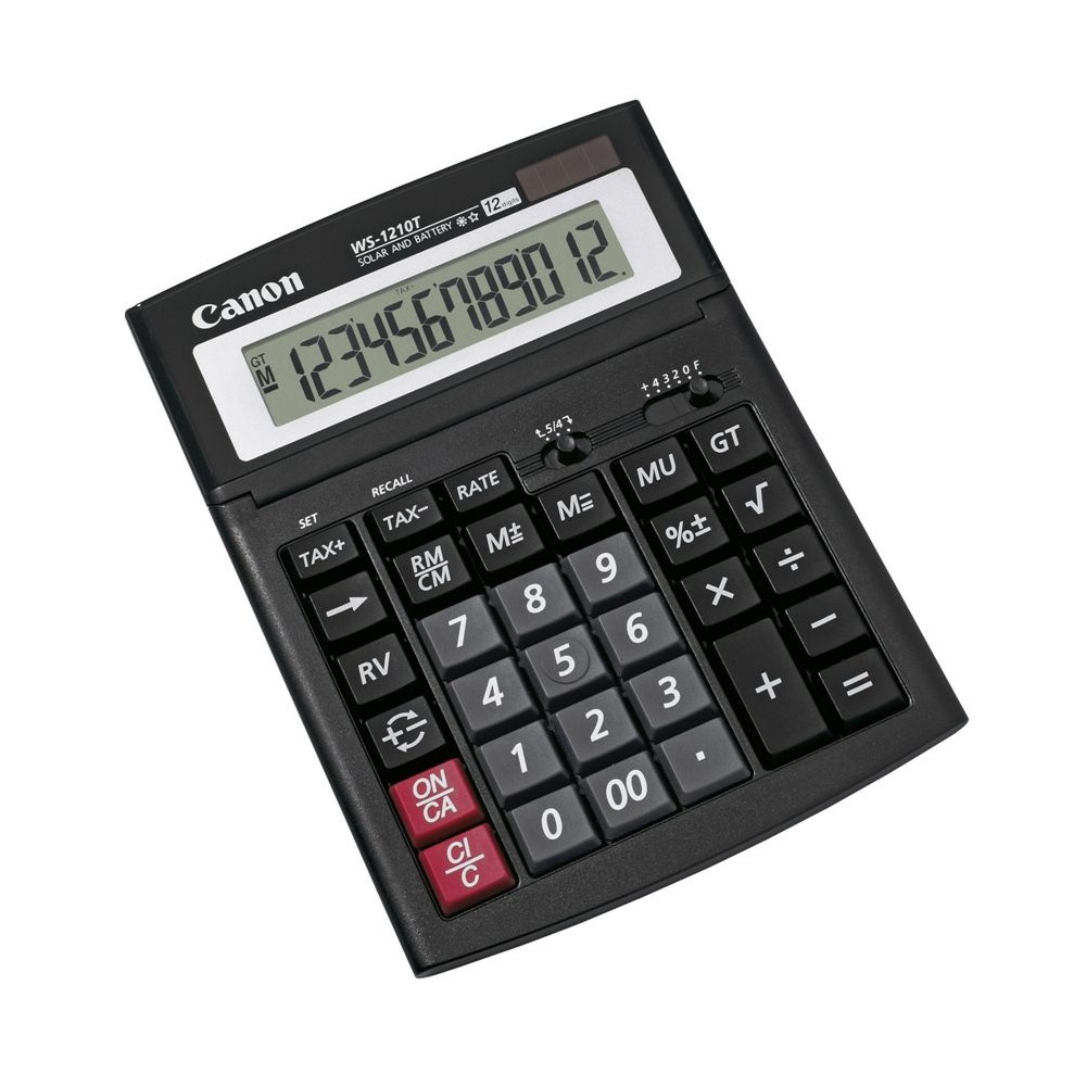 Számológép asztali 12 számjegy, döntött kijelző, Canon, WS-1210T 2 Számológép asztali 12 számjegy, döntött kijelző, Canon, WS-1210T - Image 2