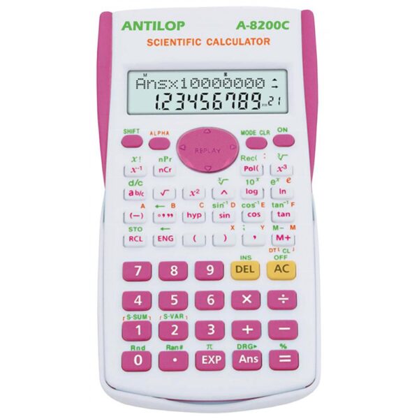 Szamologep tudomanyos 240 funkcios A 8200C pink ANTILOP A 8200C i3986