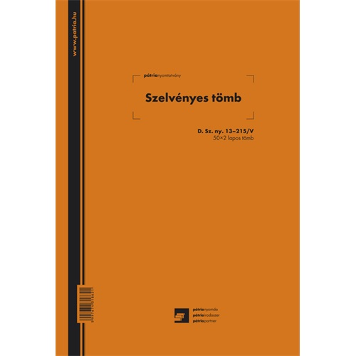 Szelvényes tömb ( 36 szelvényes ) 50x2 lapos tömb A/4 álló 1 Szelvényes tömb ( 36 szelvényes ) 50x2 lapos tömb A/4 álló