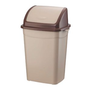 Szemetes kuka billenő fedéllel műanyag 16 literes barna UP118