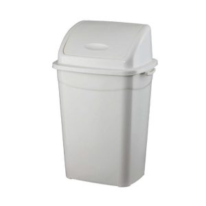 Szemetes kuka billenő fedéllel műanyag 16 literes fehér UP118
