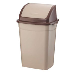 Szemetes kuka billenő fedéllel műanyag 50 literes barna UP122P