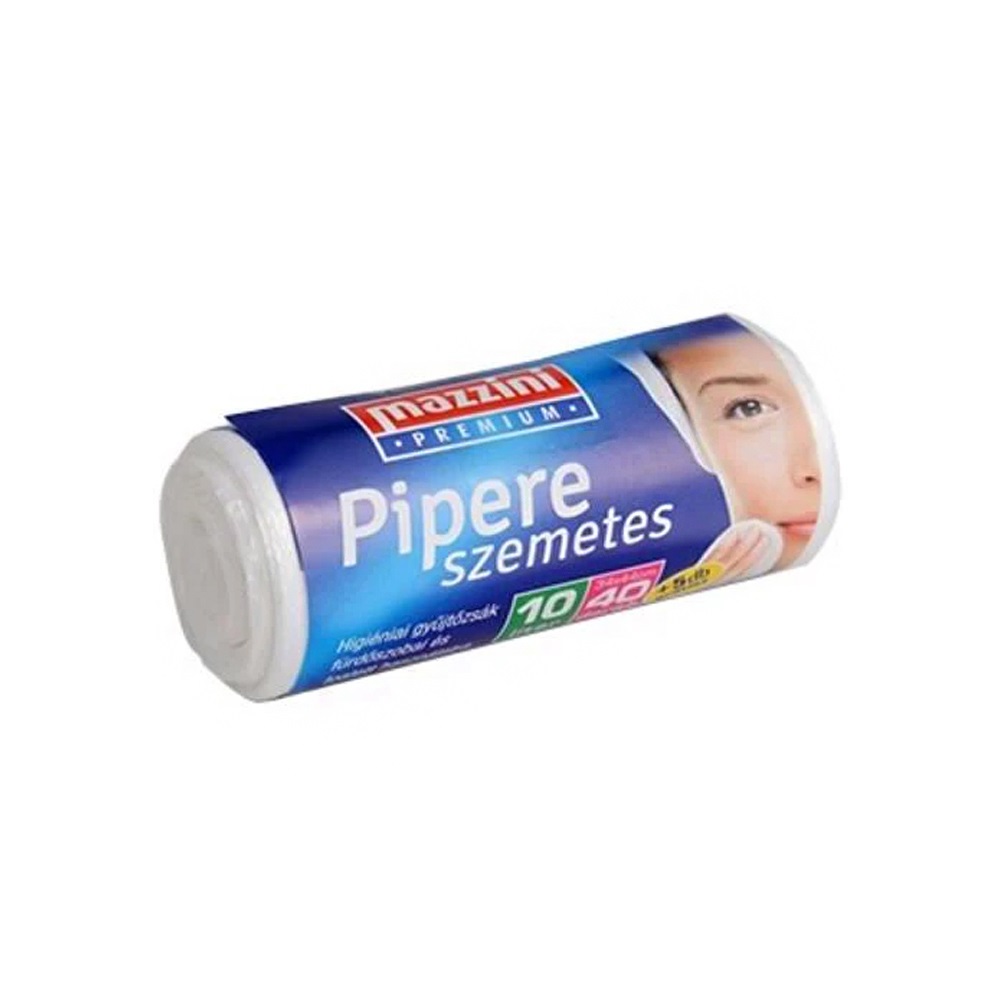 Szemeteszsák pipere 10 liter 34 x 44 cm 45 db/tekercs Mazzini Premium fehér 1 Szemeteszsák pipere 10 liter 34 x 44 cm 45 db/tekercs Mazzini Premium fehér