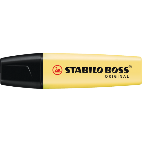 Szovegkiemelo 2 5mm vagott hegyu STABILO BOSS Pastel 70 144 vanilia i112785