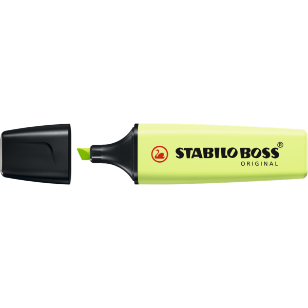 Szovegkiemelo 2 5mm vagott hegyu STABILO Boss original Pastel lime i598068