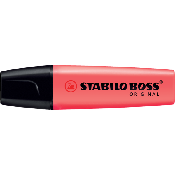 Szovegkiemelo 2 5mm vagott hegyu STABILO Boss original piros i598149