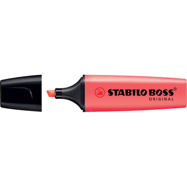 Szovegkiemelo 2 5mm vagott hegyu STABILO Boss original piros i598158