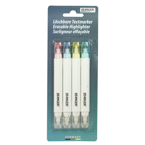 Szövegkiemelő Stanger 4 db-os klt. radírozható metál színek 1 Szövegkiemelő Stanger 4 db-os klt. radírozható metál színek