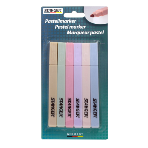 Szövegkiemelő Stanger 6 db-os klt. pasztell színek 1 Szövegkiemelő Stanger 6 db-os klt. pasztell színek