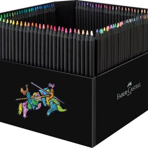 Színes ceruza készlet, háromszögletű, FABER-CASTELL "Black Edition",  100 különböző szín