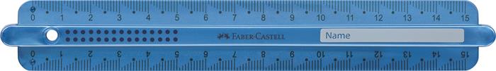 Vonalzó, műanyag, törhetetlen, 15 cm, FABER-CASTELL "Pöttyös", vegyes színek 3 Egyenes vonalzók