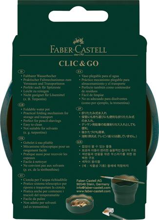 Ecsettál, műanyag, FABER-CASTELL "Click&Go", zöld 3 Egyéb iskolaszerek