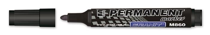 Alkoholos marker, 3-4 mm, kúpos, GRANIT "M860", fekete 1 GRANIT