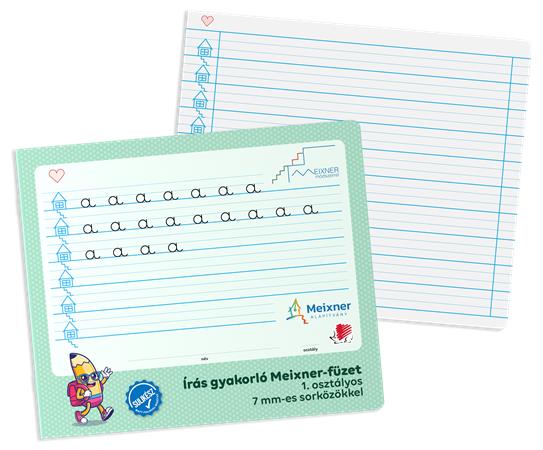 Füzet, tűzött, 235x280 mm, álló, 32 lap, 1. osztály, ICO "Süni Meixner" 1 ICO