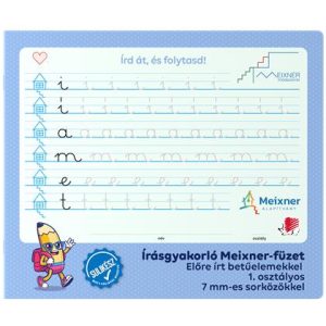 Füzet, tűzött, 235x280 mm, álló, 32 lap, 1. osztály, ICO "Süni Meixner", előnyomott