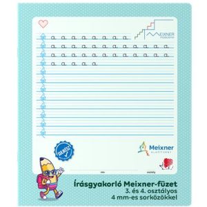 Füzet, tűzött, 280x240 mm, fekvő, 32 lap, 3. és 4. osztály, ICO "Süni Meixner"