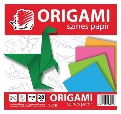 Origami papír, 20x20 cm, ICO "Süni", 20 lap 1 ICO