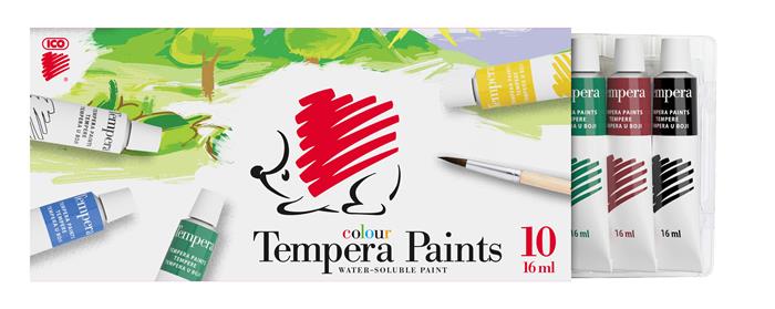 Tempera készlet, 10 darabos, ICO "Süni" 1 ICO