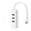 USB elosztó-HUB és ethernet átalakító, 3 port, USB 3.0, TP-LINK "UE330"