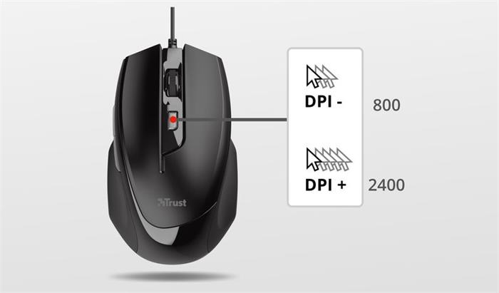 Egér, vezetékes, optikai, TRUST "Voca", fekete 4 Egér, vezetékes, optikai, TRUST "Voca", fekete - Image 4