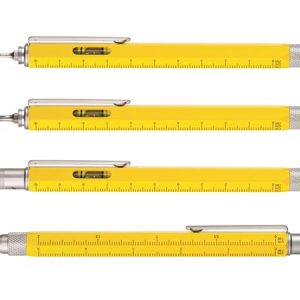 Golyóstoll, multifunkciós, érintővel, TROIKA, "Construction", sárga