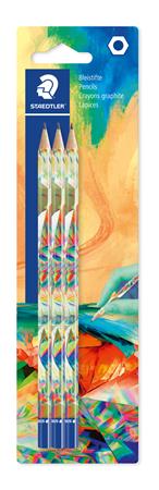 Grafitceruza készlet, HB, hatszögletű, STAEDTLER "170 BK3-2", Multiverzum 1 STAEDTLER