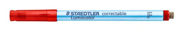 Alkoholmentes marker, OHP, 0,6 mm, STAEDTLER "Lumocolor® 305 F", piros