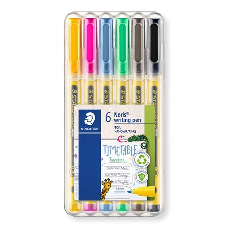Tűfilc készlet, 0,6 mm, STAEDTLER "Noris® 307", 6 különböző szín 1 STAEDTLER