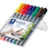 Alkoholos marker készlet, OHP, 0,6 mm, STAEDTLER "Lumocolor® 318 F", 8 különböző szín