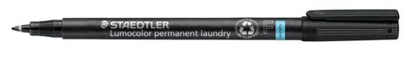 Textil jelölő alkoholos marker, 0,6 mm, kúpos, STAEDTLER "Lumocolor® laundry 319 LM", fekete