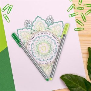 Tűfilc, 0,3 mm, STAEDTLER "Triplus 334", limezöld