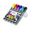 Alkoholos marker készlet, 2-5 mm, vágott, STAEDTLER "Lumocolor® 350", 6 különböző szín