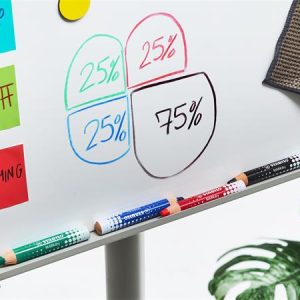 Táblaceruza fehértáblához, flipchartpapírhoz, kúpos, STABILO "MARKdry", zöld