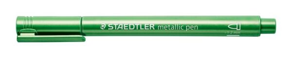 Dekormarker, 1-2 mm, kúpos, STAEDTLER "8323", metálzöld