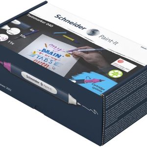 Kétvégű marker készlet, 27 darabos, SCHNEIDER "Paint-It 040 Twin marker Set 2", 10 különböző szín