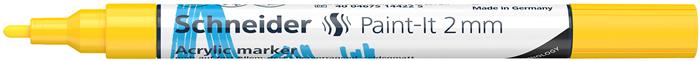 Dekormarker, akril, 2 mm, SCHNEIDER "Paint-It 310", sárga 1 SCHNEIDER