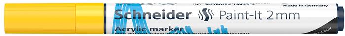 Dekormarker, akril, 2 mm, SCHNEIDER "Paint-It 310", sárga 3 Speciális markerek
