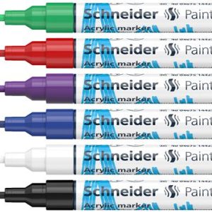 Dekormarker készlet, akril, 2 mm, SCHNEIDER "Paint-It 310", 6 különböző szín