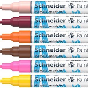 Dekormarker készlet, akril, 2 mm, SCHNEIDER "Paint-It 310", 6 különböző szín
